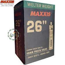 Ruột Xe Đạp 26×1.5/2.5 48mm Van Lớn (Schrader) MAXXIS Bicycle Tube Welter Weight