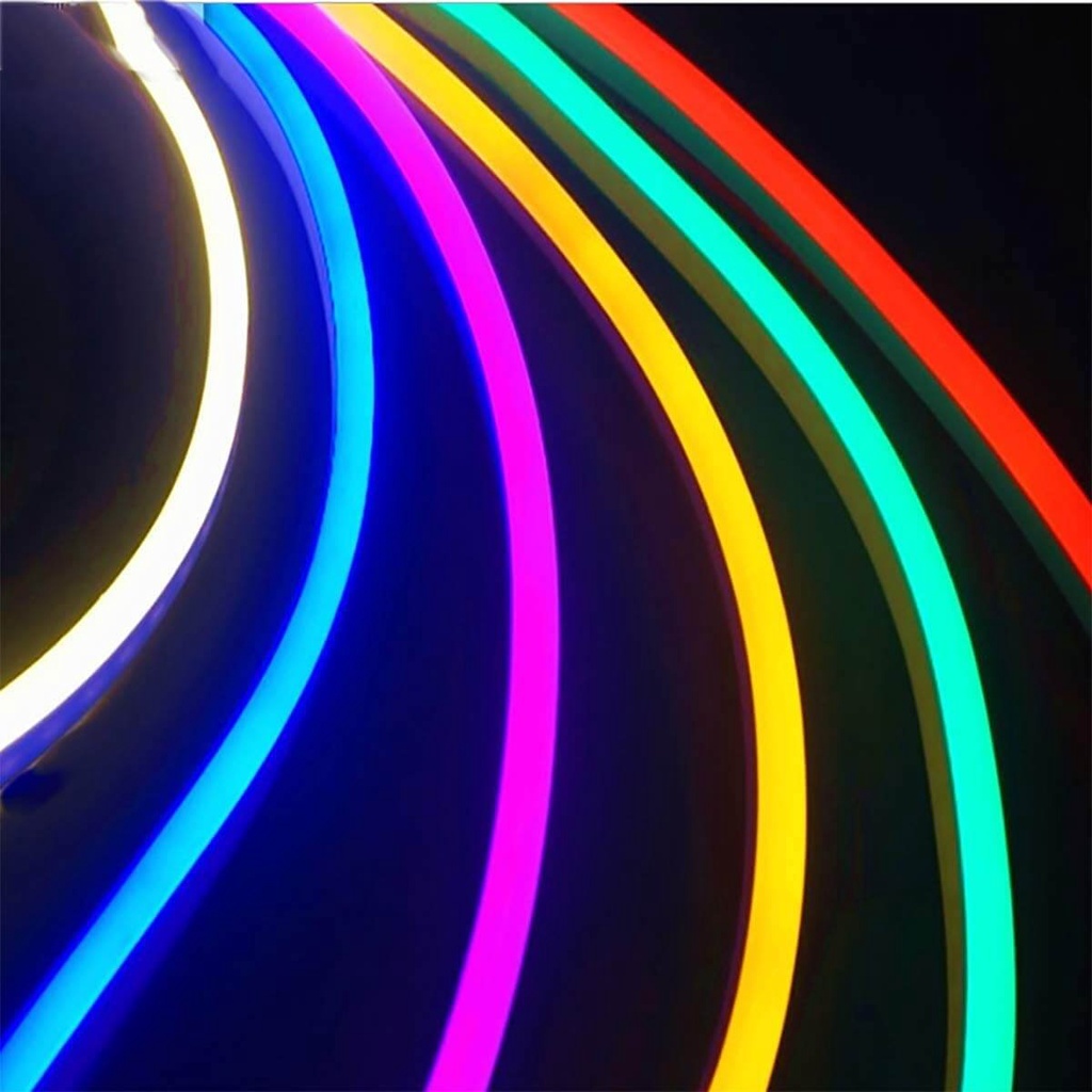 Dây đèn LED Neon 8x16mm 220V vàng ấm 5m 10m nối nguồn sẵn trang trí hắt ...