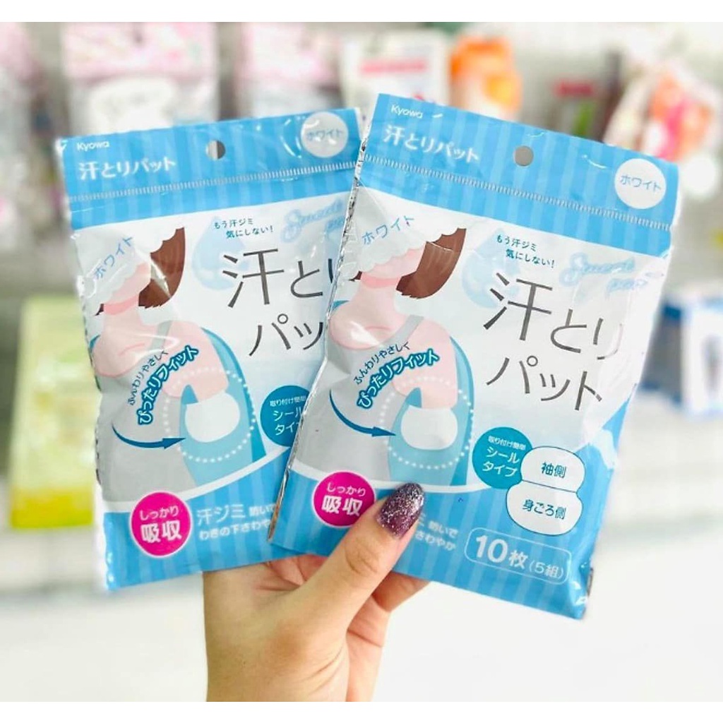 Miếng dán thấm mồ hôi nách KYOWA set 10 miếng | Shopee Việt Nam