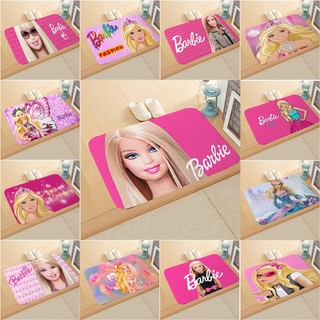 Màu Hồng Công Chúa Disney Barbie Trẻ Em Quà Tặng Sinh Nhật Phổ Biến Thảm Lót Sàn In Thảm Cửa Cho Phòng Tắm Nhà Bếp Lối Vào Thảm Trang Trí Nhà Cửa Thảm Sàn Chống Trượt 60x40cm