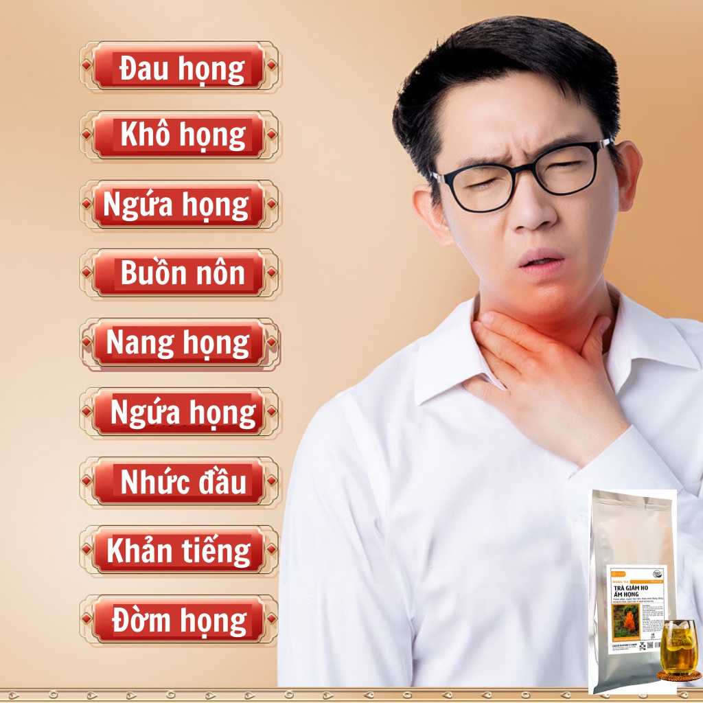 [Bổ phế phổi] Trà Thảo Mộc Giảm Ho Calen Nature's Farm Giảm Đau Rát Họng, Khàn Tiếng, Bổ Phổi bịch 30 gói lọc