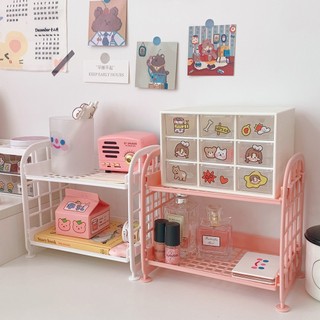 Kệ 2 Tầng Để Bàn Mini Nhựa Đa Năng Gía Để Đựng Đồ Timo DDT11