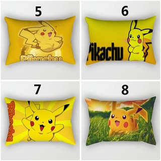Pokemon Pikachu Vỏ Gối Hoạt Hình Dễ Thương Một Mặt In Hình Polyester Hình Chữ Nhật Vỏ Gối Phòng Ngủ Sofa Nhà Trang Trí Gối
