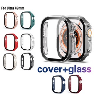 Vỏ PC cứng Kính cường lực bảo vệ màn hình Vỏ bảo vệ cho Apple Watch iwatch Ultra 3 2 49mm