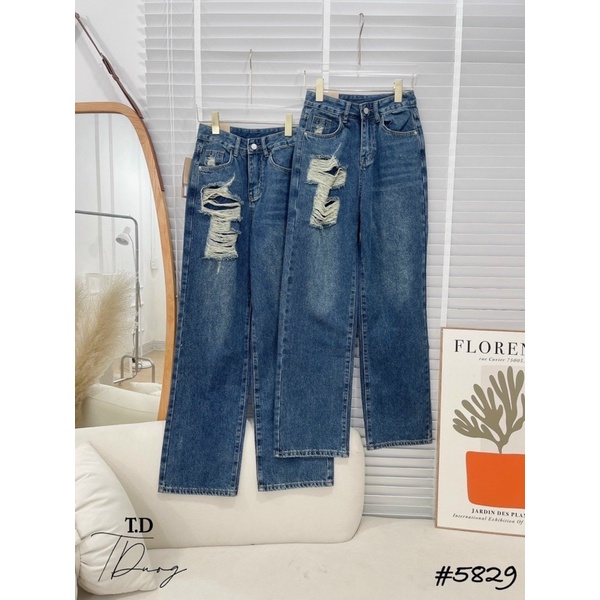 QUẦN BÒ,QUẦN JEANS SUÔNG RÁCH PHONG CÁCH