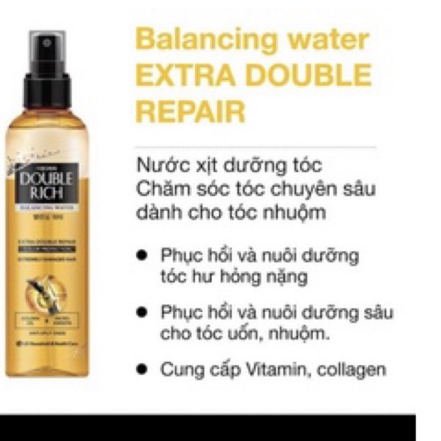 Nước xịt dưỡng tóc Double Rich cho tóc nhuộm và hư tổn 120ml