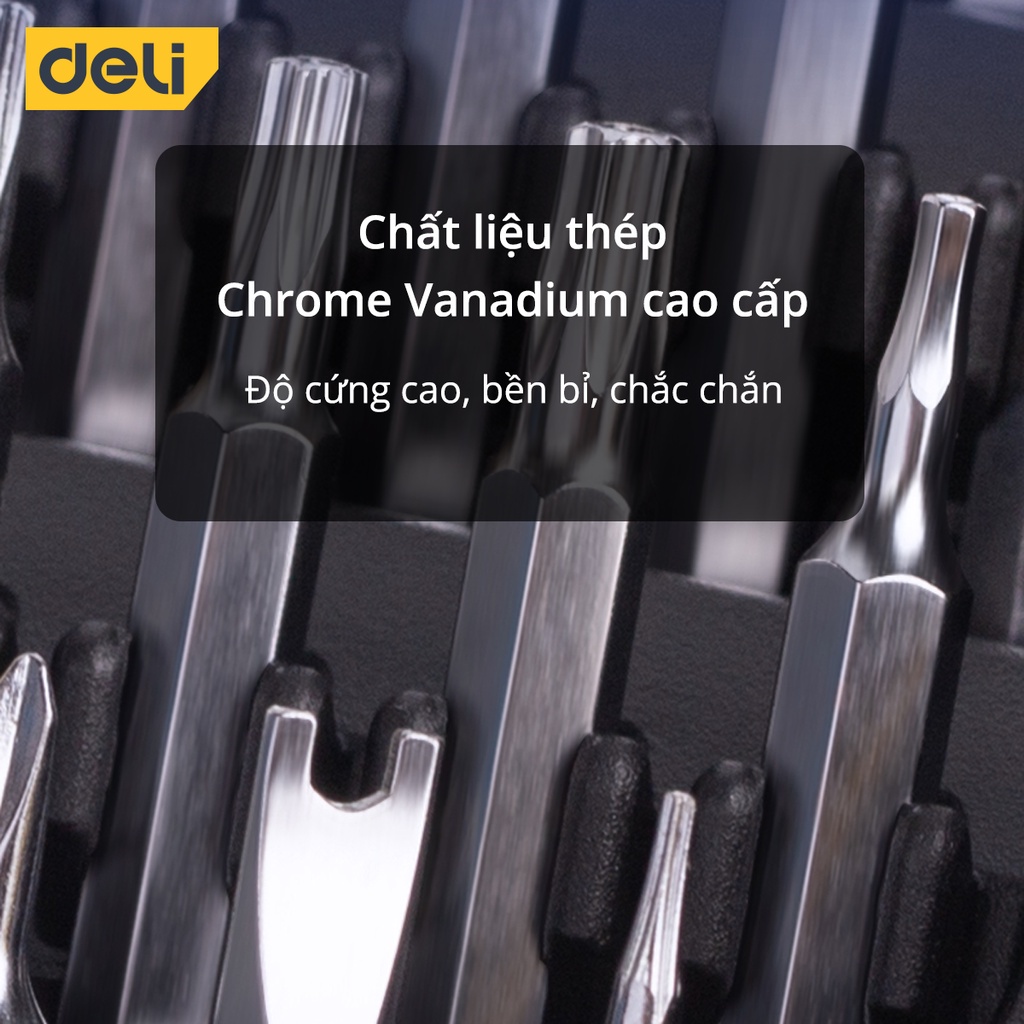 Bộ Tua Vít Sửa Chữa Đa Chức Năng Deli 30 Đầu Vít Cao Cấp - Chất Liệu Siêu Bền, Thiết Kế Gọn Nhẹ Tinh Tế - DL1033D;