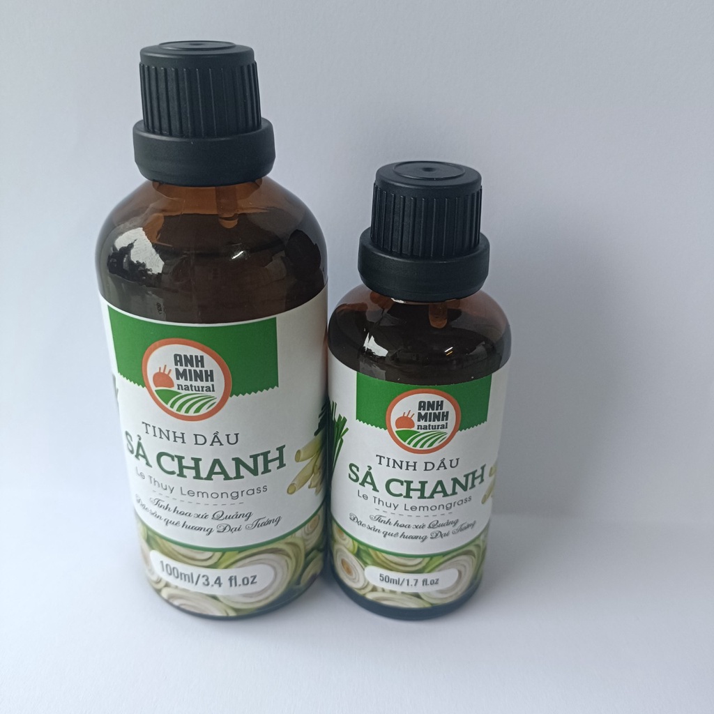 Tinh Dầu Sả Chanh Nguyên Chất Anh Minh Xông Phòng, Xông Mặt, Khử Mùi Đuổi Côn Trùng