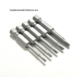 Set 5 Mũi Tua Vít Đầu Tam Giác Từ Tính Bằng Thép 1 / 4 50mm S2
