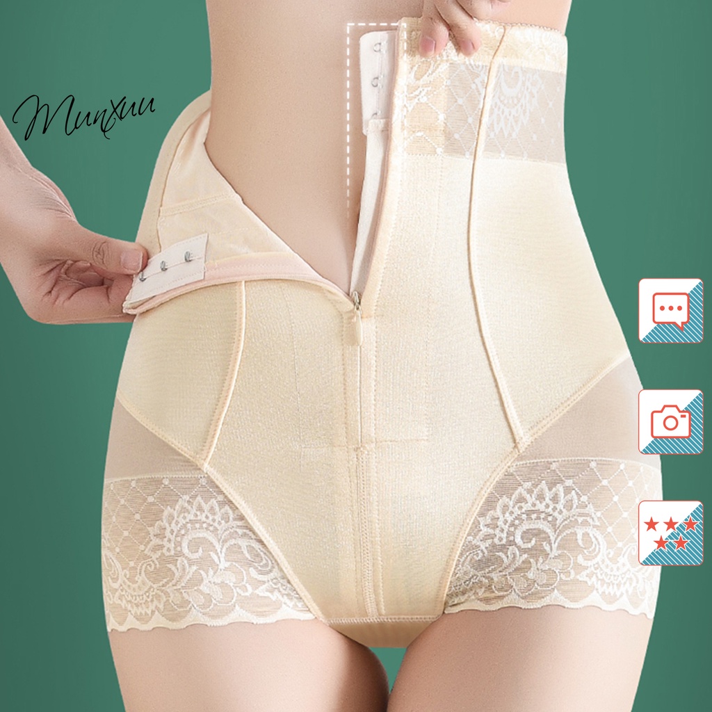 Quần Gen Bụng Cạp Cao MUNXUU Gọn Bụng Nâng Mông Có Nẹp Định Hình Khóa Kéo Trước Tôn Dáng – GB25 spe