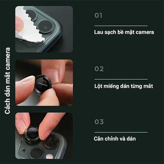 Bộ 3 Kính Cường Lực Bảo Vệ Camera Cao Cấp Cho iPhone 14 Promax 13 Promax 12 Promax 11 Promax
