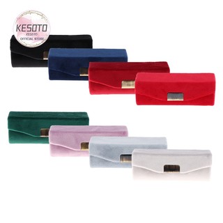 [Kesoto] Hộp đựng son môi Velveteen Box kèm ví màu đỏ