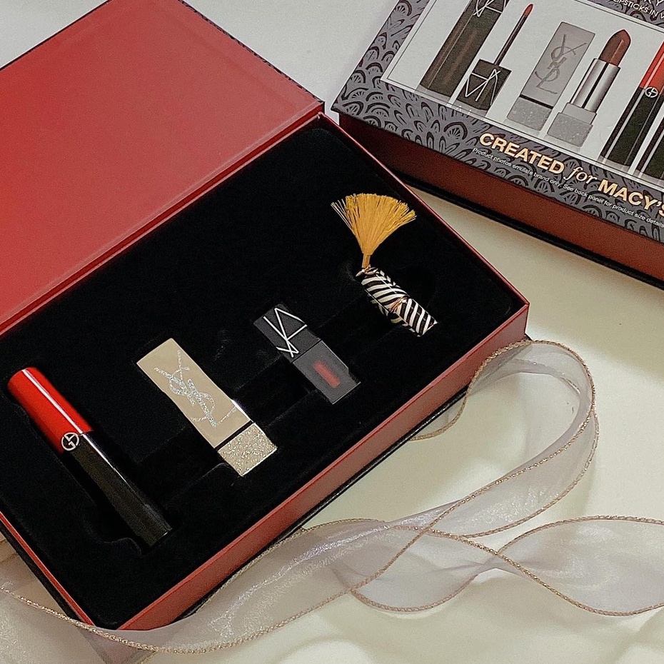 Set 4 Son Macy'S The Best Of Luxe Red Lips Discovery Kit (Ysl 145 - Giorgio  504 - Carolina Herrara 310 - Nars Starwoman) | Shopee Việt Nam