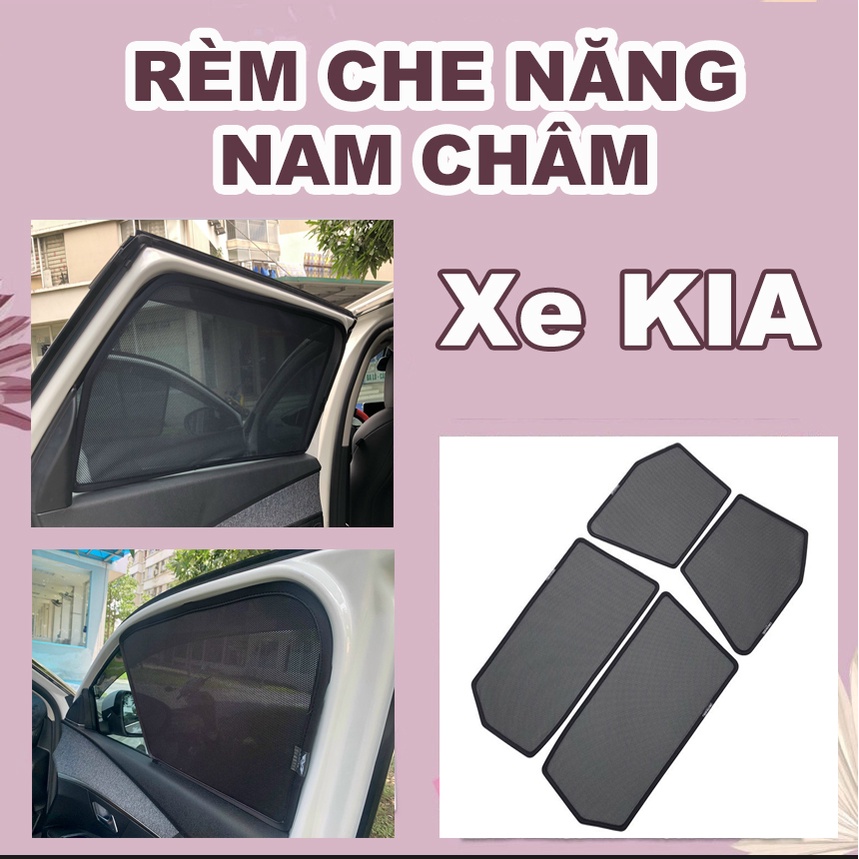 [HCM]Rèm Che Nắng Nam Châm Xe KIA- Bộ 4 Tấm Khung Rèm Tích Hợp Sẵn Nam ...