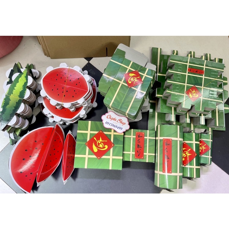 bánh chưng/bánh tét/giò lụa/dưa hấu giả trang trí tết | Shopee ...