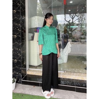 tàu gấm xẻ tà , áo thời trang nữ