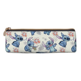 Disney Lilo & Stitch Hình Tam Giác Da Bút Chì In Thời Trang Dây Kéo Hộp Đựng Bút Chì Trường Thiếu Niên Văn Phòng Phẩm Túi Bảo Quản