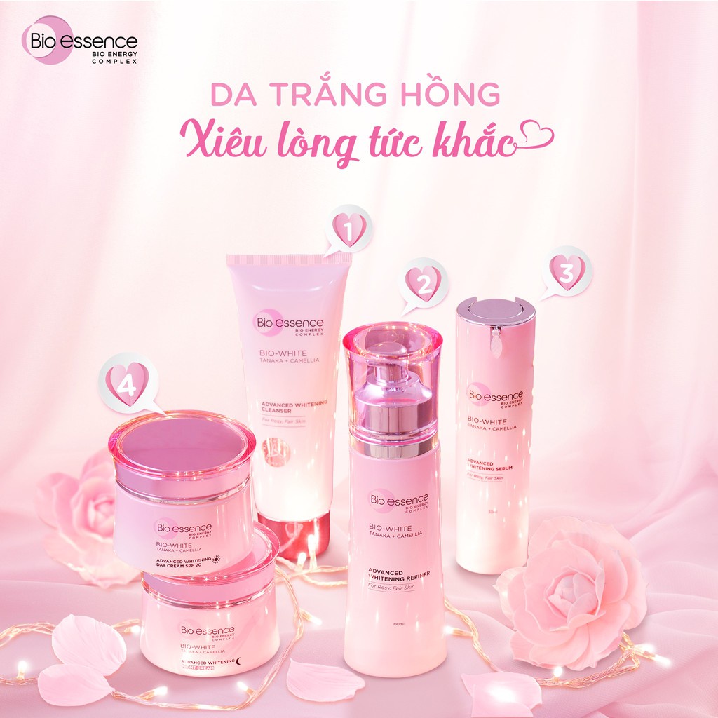 Kem dưỡng trắng da ban ngày cho da sáng mịn rạng rỡ Bio essence Bio-White Pro Whitening SPF20 PA++ 50g
