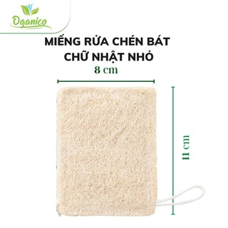 Miếng rửa chén bát xơ mướp tự nhiên Vi Lâm tạo bọt, chà xoong nồi