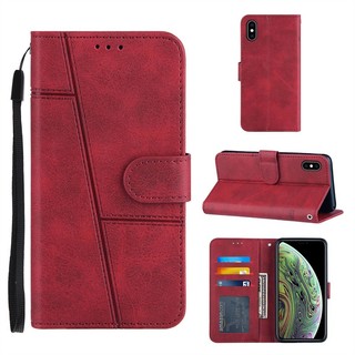 Dành Cho iPhone 6 6s 7 8 Plus X Xs XR Se2 11 Pro Max SE3 Da Folio Cổ Điển Ví Đứng Đựng Thẻ Flip Case
