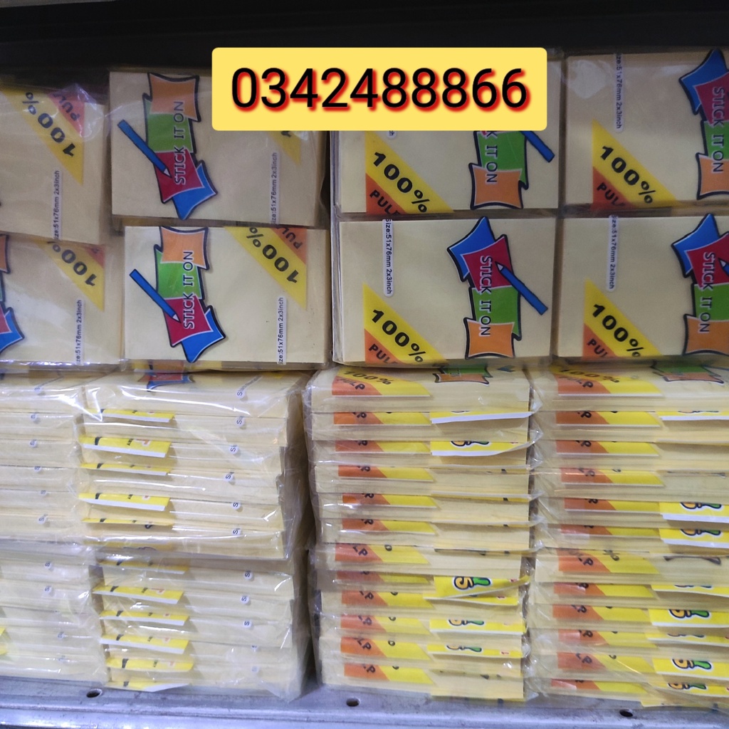 Sỉ 20 tập Giấy note Stick it on, Giấy nhớ Hàng chuẩn đủ kích cỡ ...