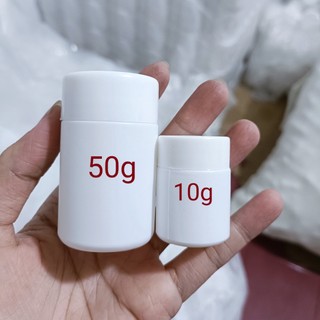HỦ NHỰA TRẮNG ĐỤC CAO CẤP ĐỰNG TỪ 10G ĐẾN 50G BỘT MỊN - HV1 - HV2 - HV5
