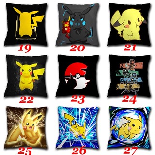 Vỏ Gối Pokemon Pikachu Một Mặt In Polyester Vỏ Gối Sofa Đệm Ô Tô Văn Phòng Nhà Trang Trí Gối (Không Có Lõi Gối)