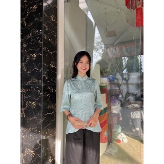 tàu gấm xẻ tà , áo thời trang nữ