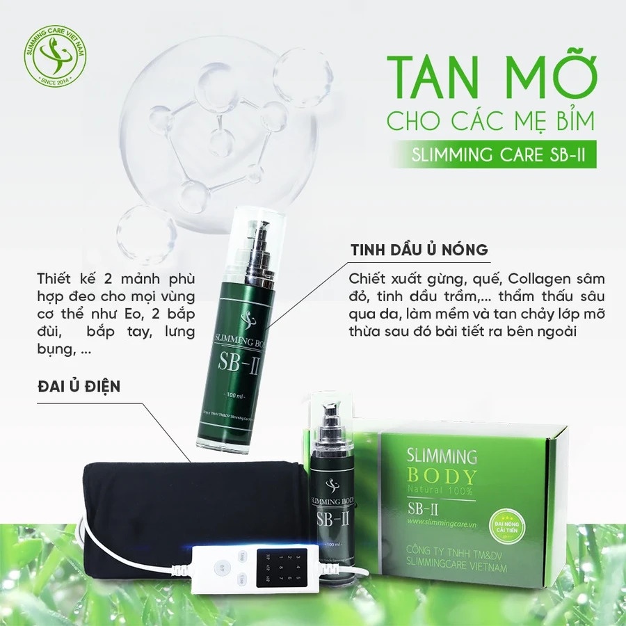 Ảnh Ủ nóng tan mỡ Slimming Care kèm tinh dầu 100ml, đai điện cải tiến giúp cải thiện vóc dáng 4