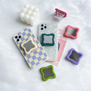 Giá Đỡ Điện Thoại Bằng Silicon Hình Vuông Tráng Gương Tiện Dụng