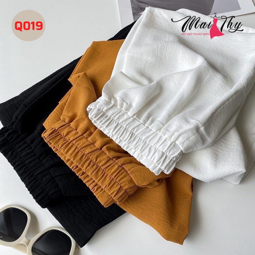 Ảnh Quần Ống Suông MAI THY Q019, Mẫu Trung Niên Nữ Bigsize Chất Đũi Lưng Thun Cao Cấp | Thời Trang Trung Niên U40 3