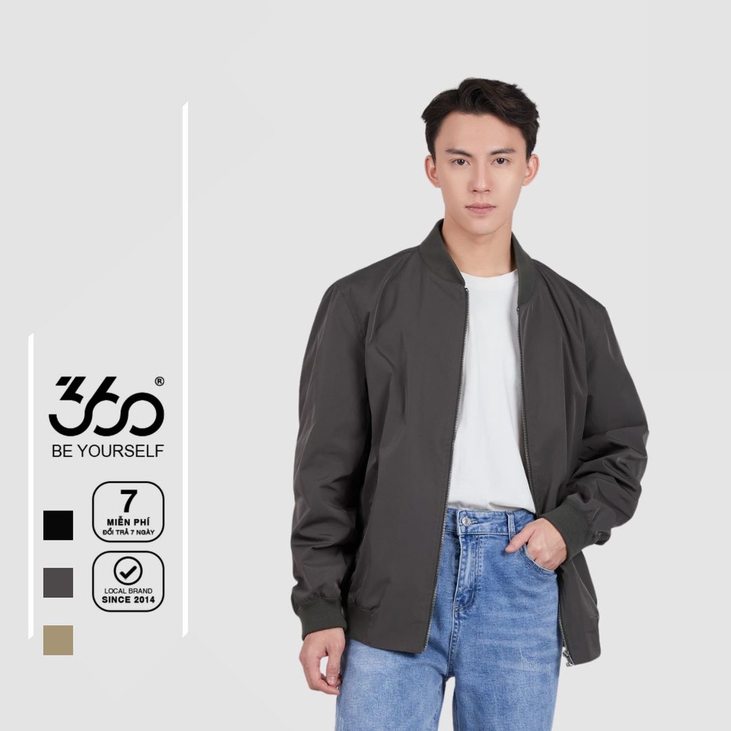 Áo Khoác gió Nam dáng bomber trẻ trung thương hiệu 360 Boutique 2 lớp cao cấp – AKGTK306