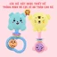 Bộ đồ chơi lục lạc, xúc xắc 7 món cầm tay hình các nhân vui nhộn dành cho bé, giúp bé tập cầm nắm - Gutykids