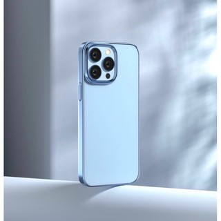 Ốp DEVIA trong suốt viền màu sáng bóng cho iPhone 14/14Max/14Pro/14ProMax