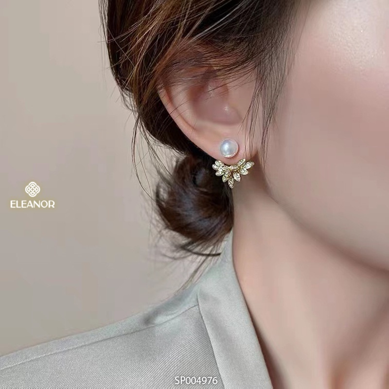 Bông tai nữ chuôi bạc 925 Eleanor Accessories ngọc trai nhân tạo phụ kiện trang sức khuyên tai 4976