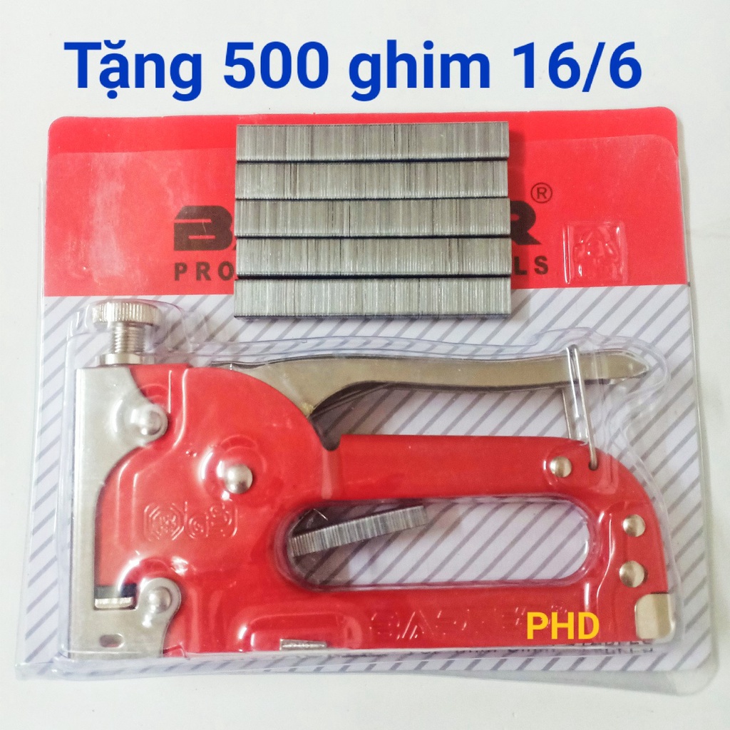 Súng bắn ghim cầm tay có điều chỉnh tăng lực + Tặng 500 ghim | Shopee ...