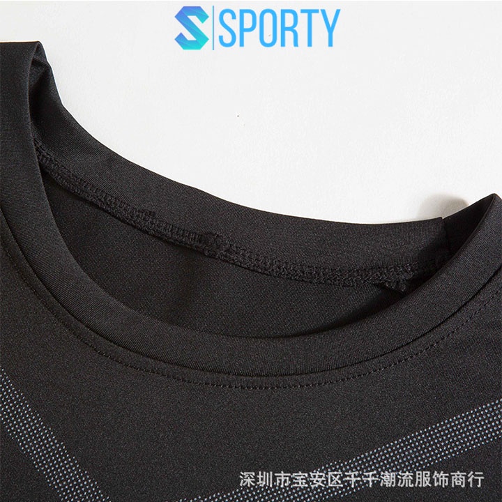 Áo thể thao nam dài tay chuyên tập Gym và chạy bộ AG10 SPORTY chất liệu co dãn, thấm hút mồ hôi tốt
