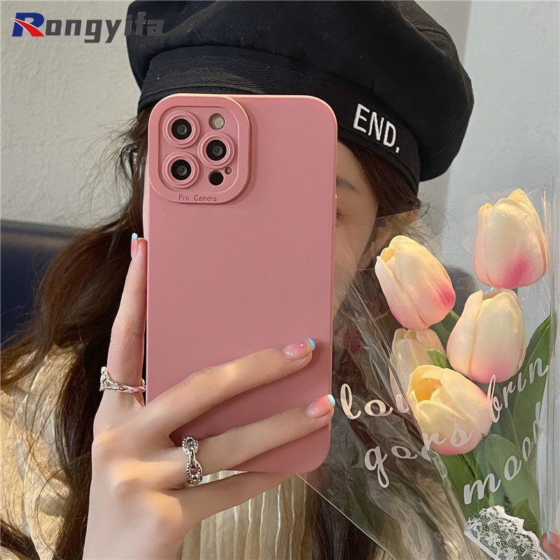 Ốp Điện Thoại TPU Dẻo Vuông Chống Sốc Màu Trơn Cho Samsung Galaxy A53 M23 F23 M52 A23 A03 Core A73 5G