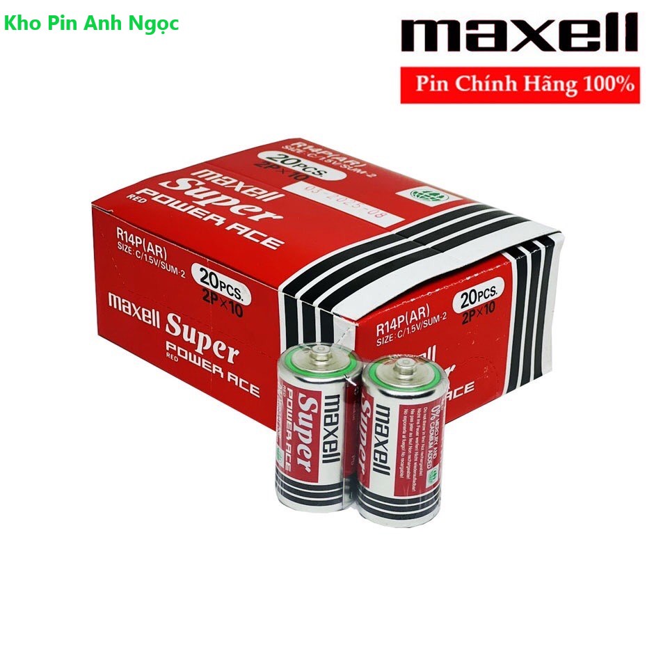 Pin Trung Maxell R14 Vỉ 2 Viên - Hàng Chính Hãng | Shopee Việt Nam