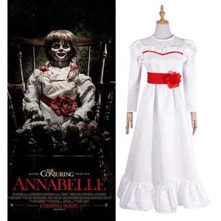 Trang phục Cosplay Annabelle - Váy trắng mềm mại, thoải mái, phù hợp cho Halloween