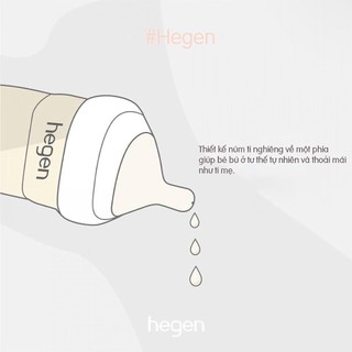 Núm ti bình sữa Hegen cho bé, núm ty thay thế số 0, 1, 2, 3 và Y cắt