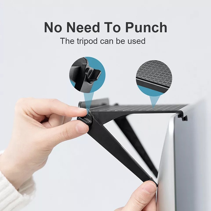 Giá để đồ gác trên màn hình máy tính tivi đa năng , Kệ để đồ decor tối ưu không gian
