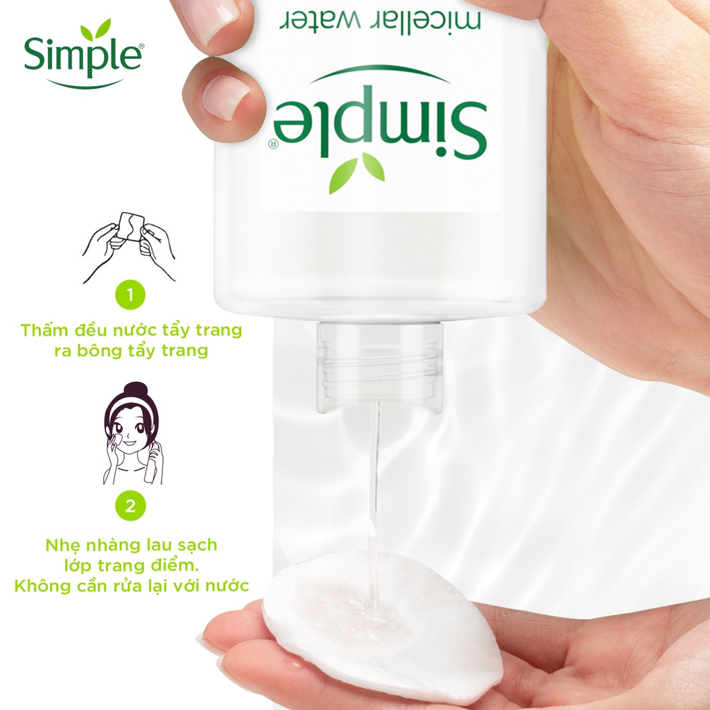 Nước Tẩy Trang Simple Làm Sạch Trang Điểm 200ml
