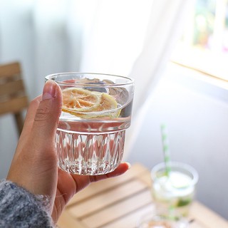Ly Thủy Tinh Sọc 2 Tầng , Cốc Thủy Tinh Chịu Nhiệt Dùng, Cafe, Sinh Tố