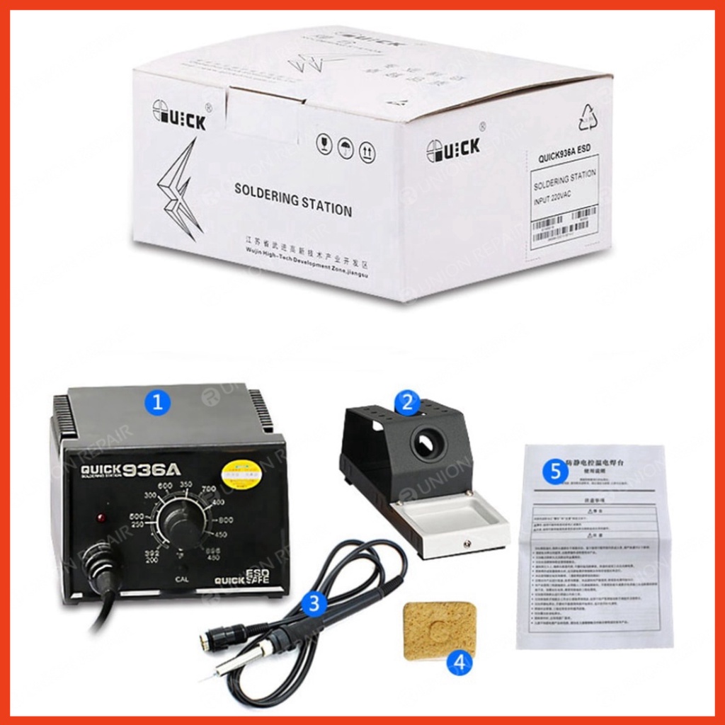 Máy hàn cầm tay 60W QUICK 936A, phù hợp mũi hàn 936