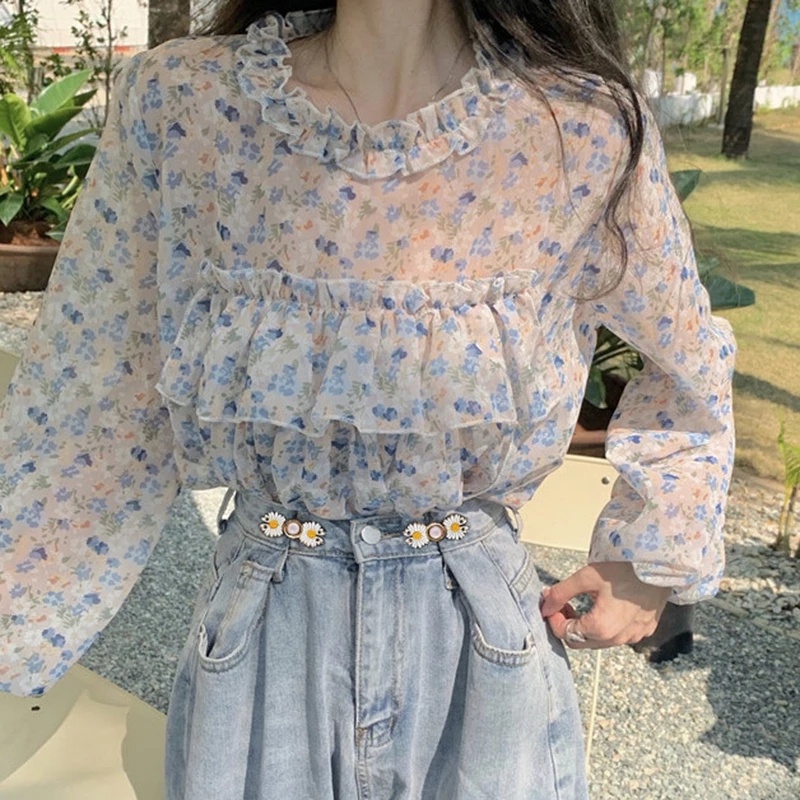 Kẹp Thắt Lưng Bằng Kim Loại Hình Hoa Cúc Nhỏ Có Thể Điều Chỉnh Cho Quần Jean / Váy