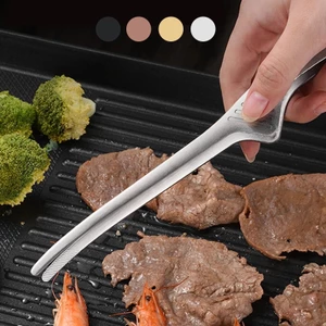 Kẹp Nướng Bbq Bằng Kim Loại Chống Trượt / Kẹp Tự Đứng / Kẹp Thức Ăn Đa Năng / Dụng Cụ Nấu Ăn Hữu Ích Cho Nhà Bếp