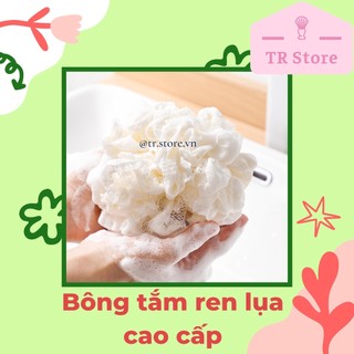 Bông tắm ren lụa cao cấp tạo bọt làm sạch cơ thể tẩy tế bào chết