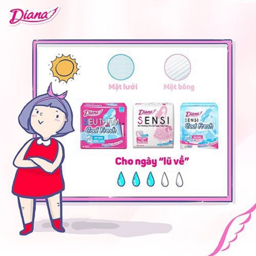 Ảnh Bộ 6 gói băng vệ sinh Diana Hàng ngày Sensi Compact gói 40 miếng 1