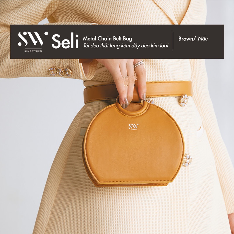 Túi đeo thắt lưng Sincewhen SELI kèm dây kim loại 3 trong 1 - Nâu ...